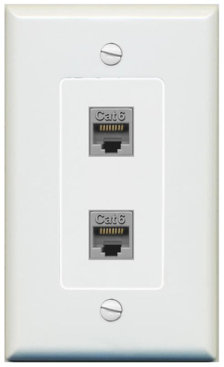 2 CAT6 Wall Plate [Gray]