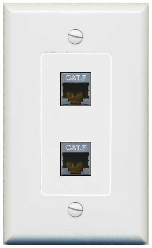 2 CAT7 Wall Plate [Gray]