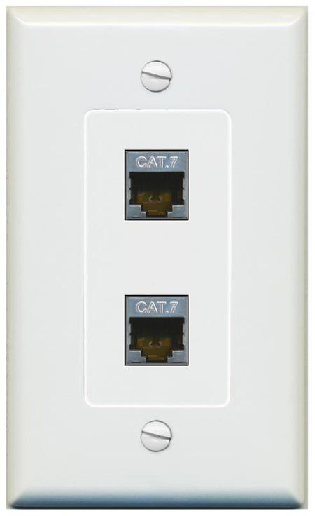2 CAT7 Wall Plate [Gray]
