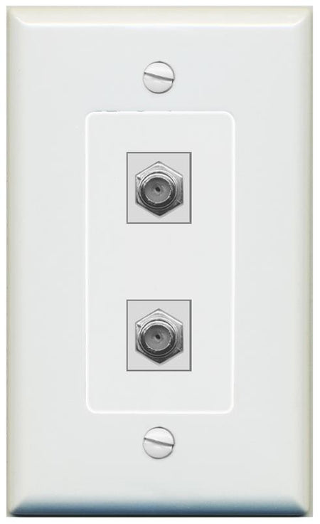 2 COAX Wall Plate [Gray]