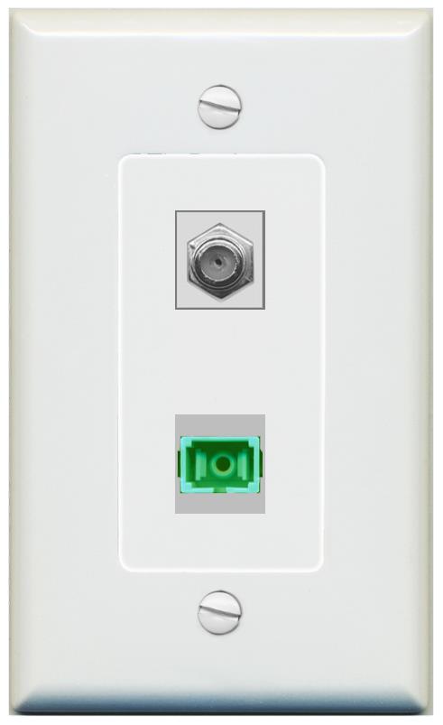 1 COAX 1 SC-APC-SX Wall Plate [Gray]