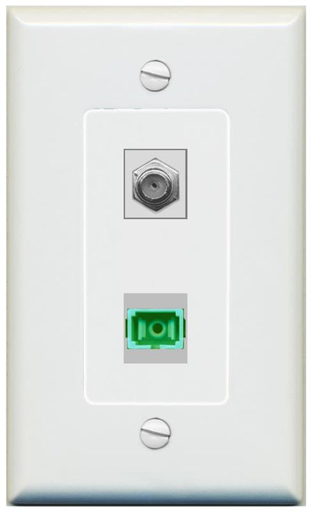 1 COAX 1 SC-APC-SX Wall Plate [Gray]
