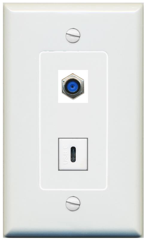 1 F81 1 USBC Wall Plate [Gray]