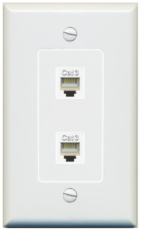 2 PHONE Wall Plate [Gray]