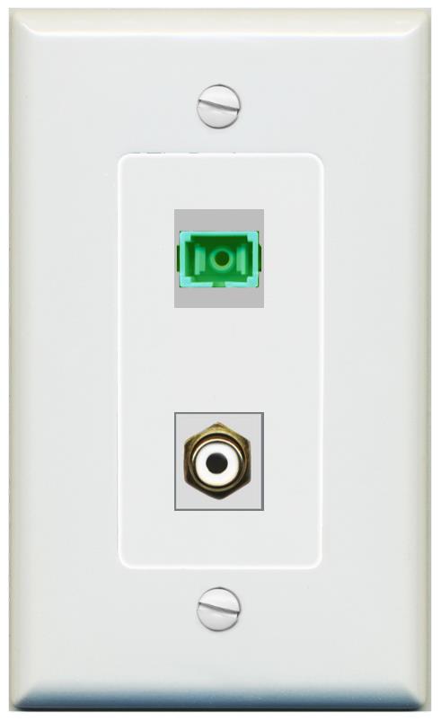 1 RCA-WHITE 1 SC-APC-SX Wall Plate [Gray]