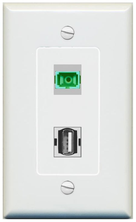1 SC-APC-SX 1 USB2 Wall Plate [Gray]