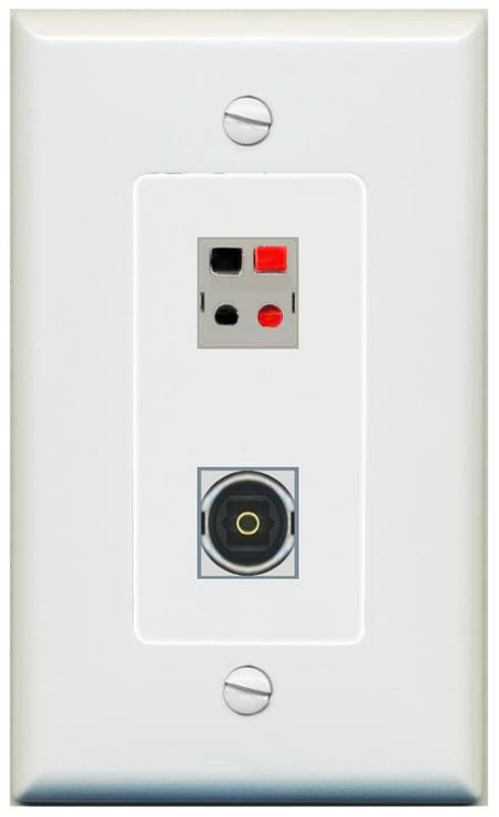 1 SPEAKER 1 TOSLINK Wall Plate [Gray]
