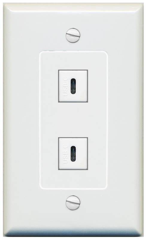 2 USBC Wall Plate [Gray]