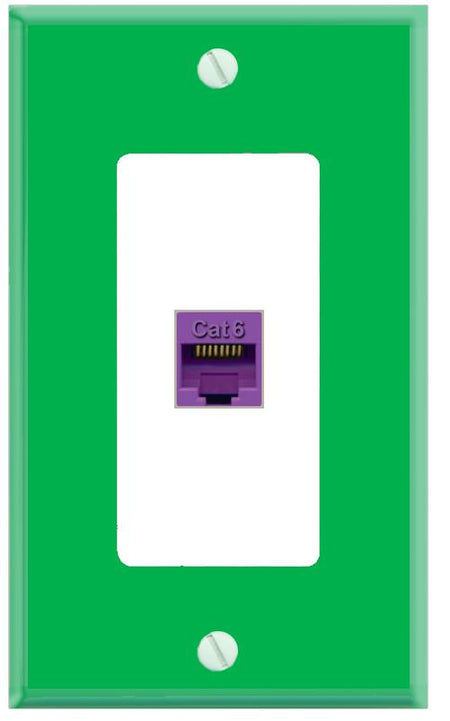 RiteAV CAT6-PURPLE Wall Plate [Green-White]