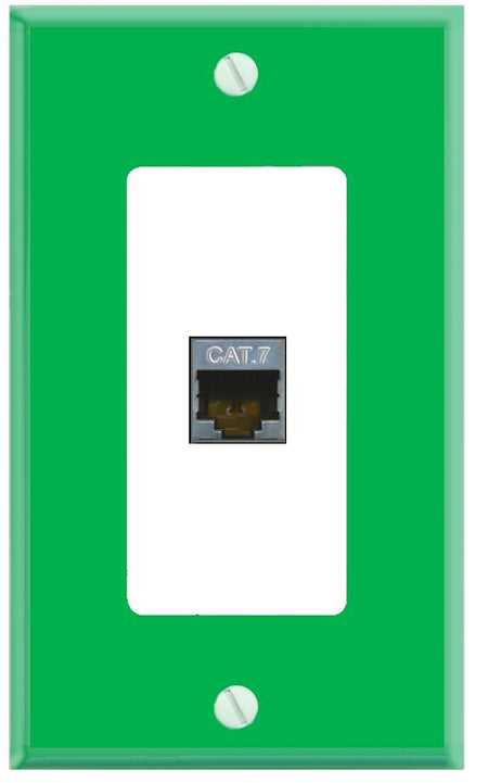 RiteAV CAT7 Wall Plate [Green-White]