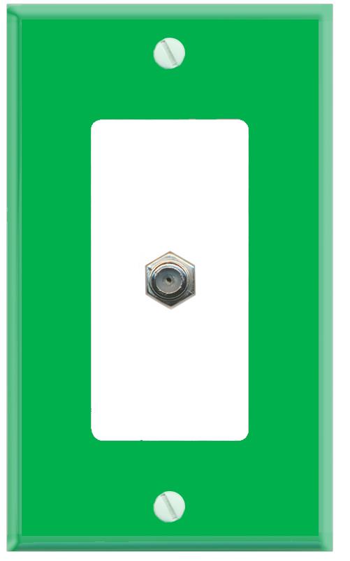 RiteAV COAX Wall Plate [Green-White]