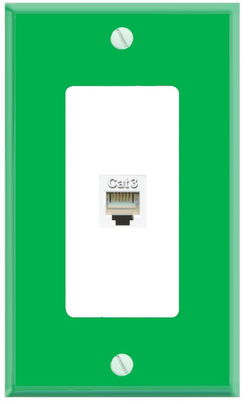 RiteAV PHONE Wall Plate [Green-White]