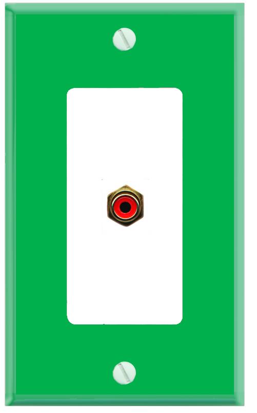 RiteAV RCA-RED Wall Plate [Green-White]