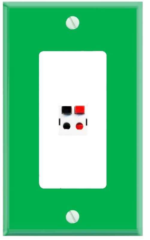 RiteAV SPEAKER Wall Plate [Green-White]