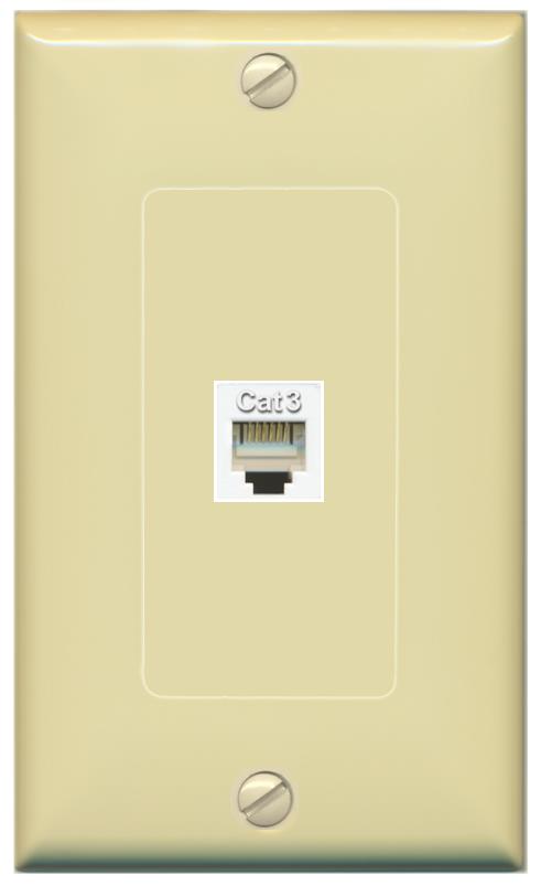 RiteAV -PHONE Wall Plate [Ivory]