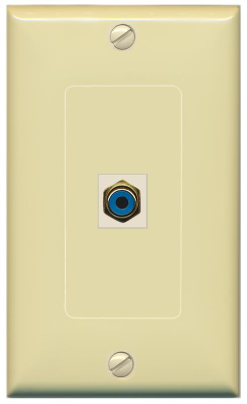 RiteAV -RCA-BLUE Wall Plate [Ivory]