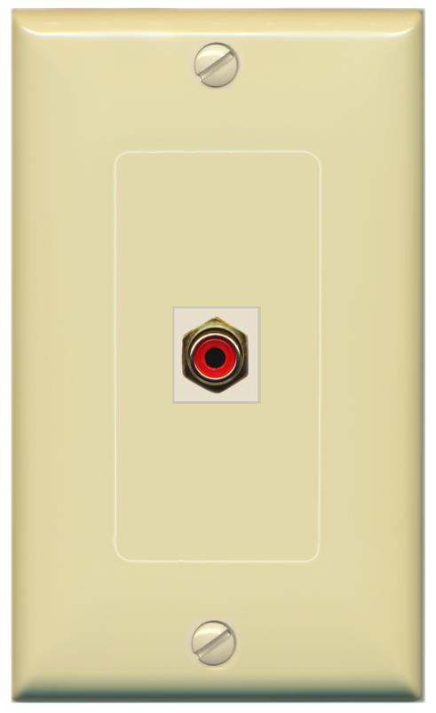 RiteAV -RCA-RED Wall Plate [Ivory]