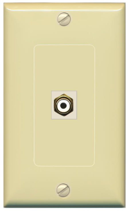 RiteAV -RCA-WHITE Wall Plate [Ivory]