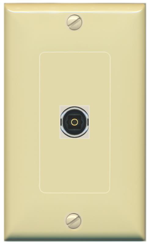 RiteAV -TOSLINK Wall Plate [Ivory]