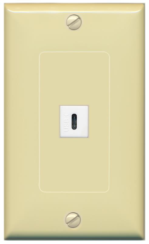 RiteAV -USBC Wall Plate [Ivory]