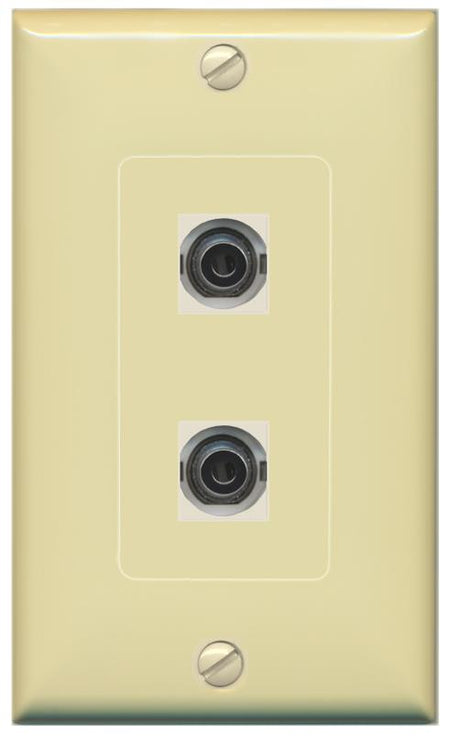 2 3.5mm Wall Plate [Ivory]