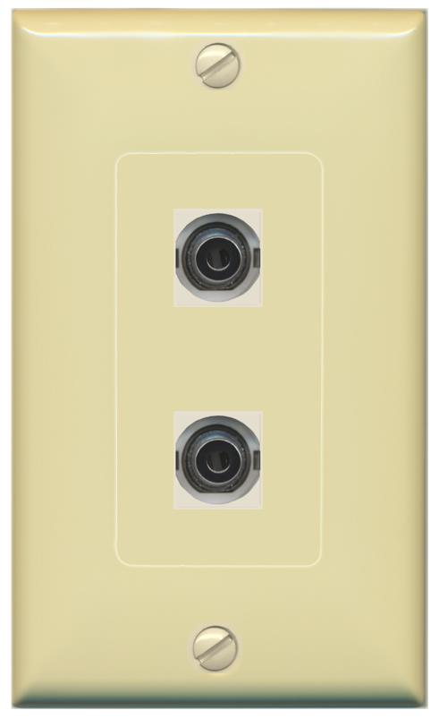 2 3.5mm Wall Plate [Ivory]