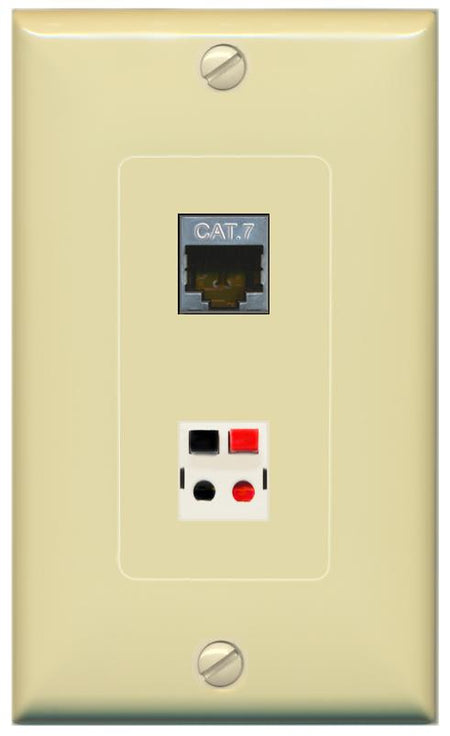 CAT7 SPEAKER Wall Plate [Ivory]