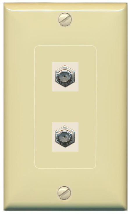 2 COAX Wall Plate [Ivory]
