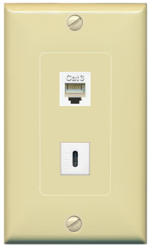 PHONE USBC Wall Plate [Ivory]