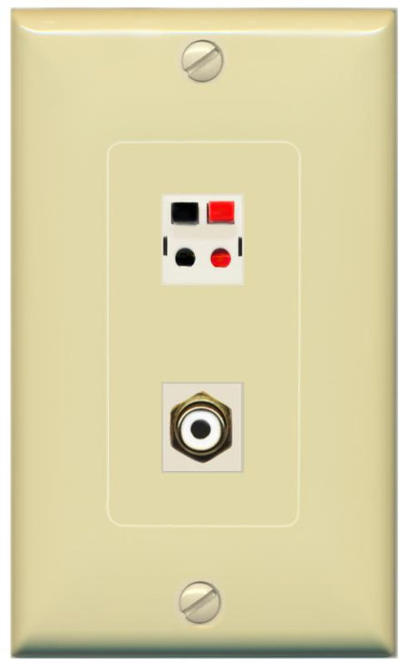 RCA-WHITE SPEAKER Wall Plate [Ivory]
