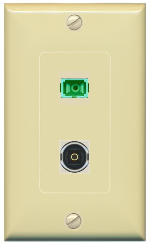 SC-APC-SX TOSLINK Wall Plate [Ivory]