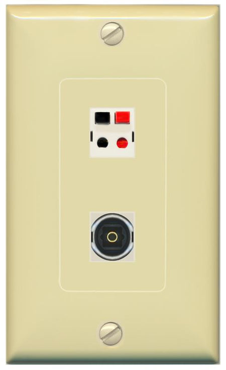 SPEAKER TOSLINK Wall Plate [Ivory]