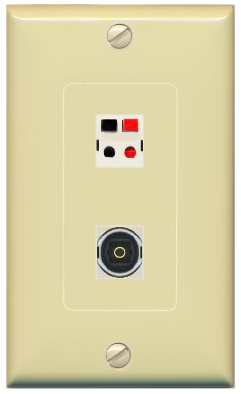 SPEAKER TOSLINK Wall Plate [Ivory]