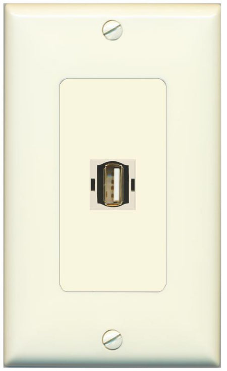 USB2 Wall Plate [Light-almond]