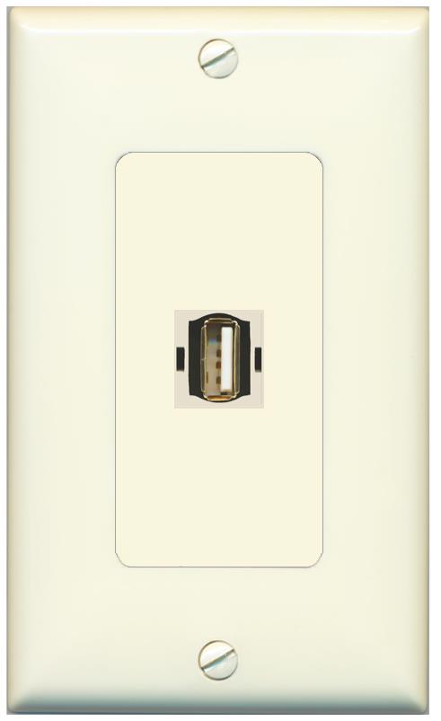 USB2 Wall Plate [Light-almond]