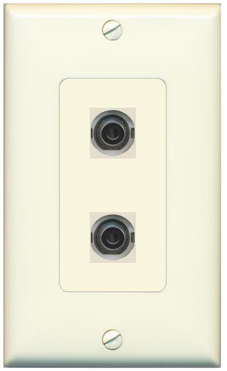 2 3.5mm Wall Plate [Light-almond]