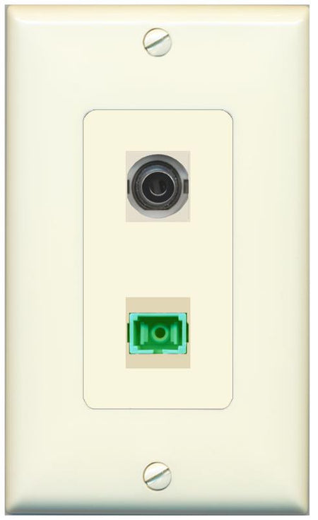 1 3.5mm 1 SC-APC-SX Wall Plate [Light-almond]