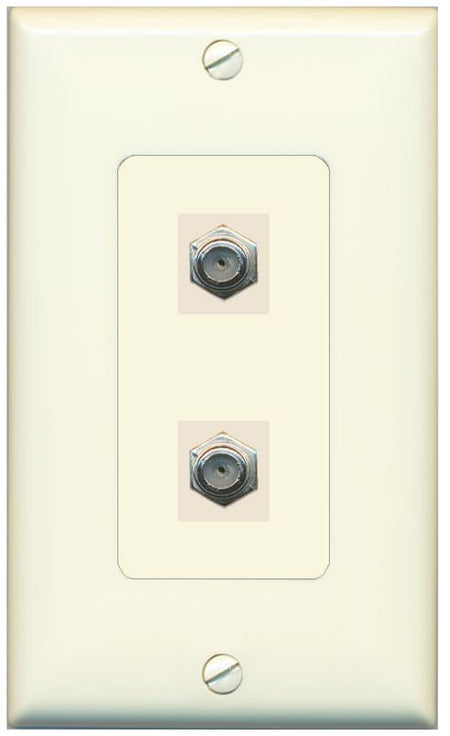 2 COAX Wall Plate [Light-almond]