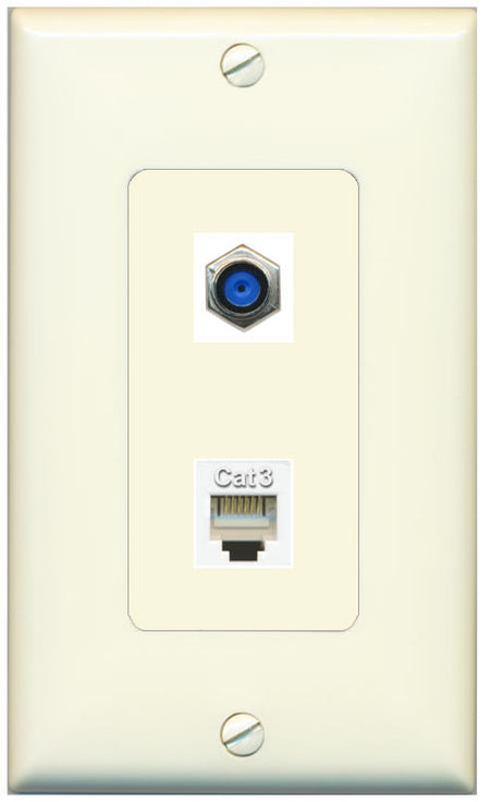 1 F81 1 PHONE Wall Plate [Light-almond]