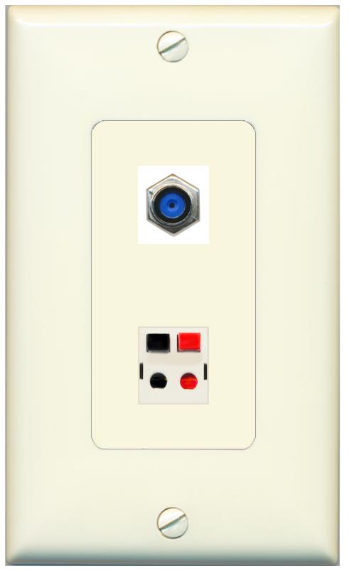 1 F81 1 SPEAKER Wall Plate [Light-almond]