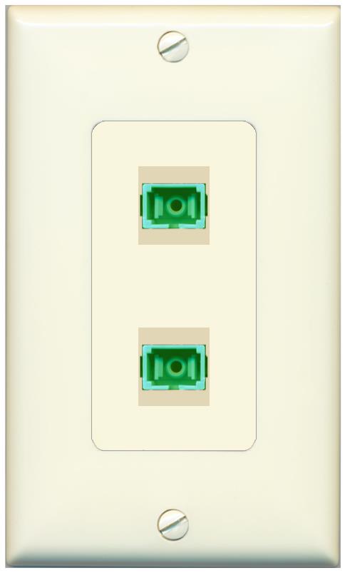 2 SC-APC-SX Wall Plate [Light-almond]