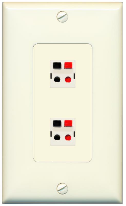 2 SPEAKER Wall Plate [Light-almond]
