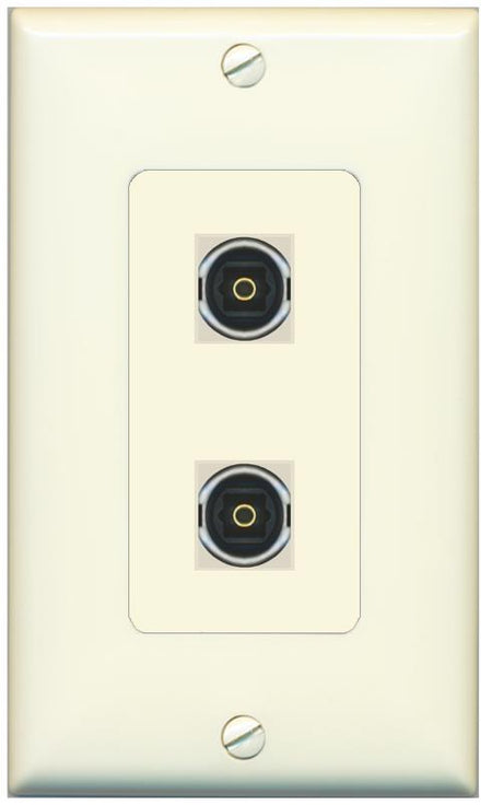 2 TOSLINK Wall Plate [Light-almond]