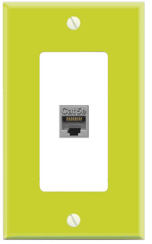 RiteAV CAT5E-GRAY Wall Plate [Pea Green-White]