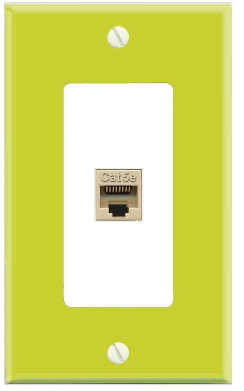 RiteAV CAT5E-IVORY Wall Plate [Pea Green-White]