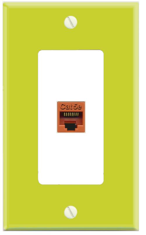 RiteAV CAT5E-ORANGE Wall Plate [Pea Green-White]