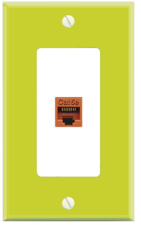 RiteAV CAT5E-ORANGE Wall Plate [Pea Green-White]