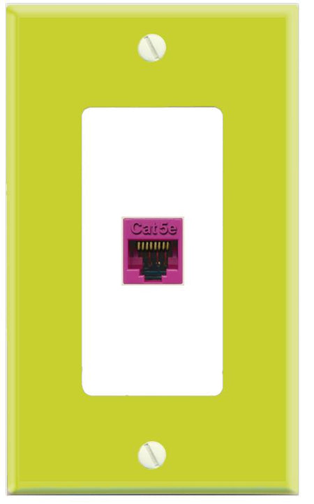 RiteAV CAT5E-PINK Wall Plate [Pea Green-White]