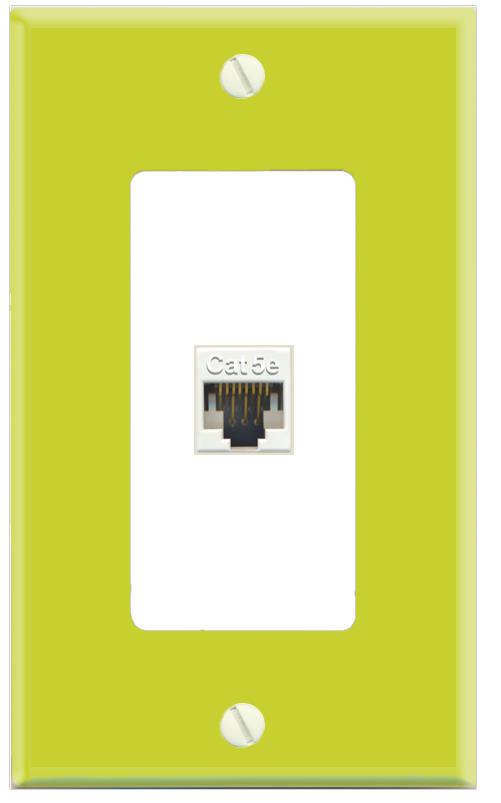 RiteAV CAT5E-WHITE Wall Plate [Pea Green-White]