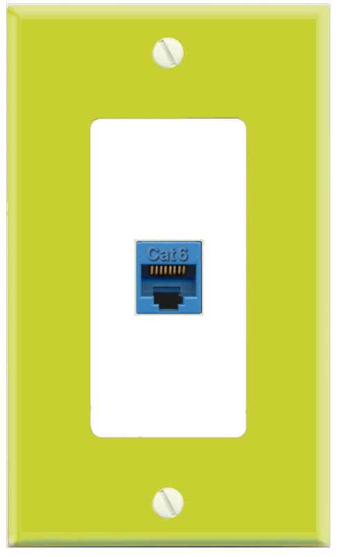 RiteAV CAT6-BLUE Wall Plate [Pea Green-White]